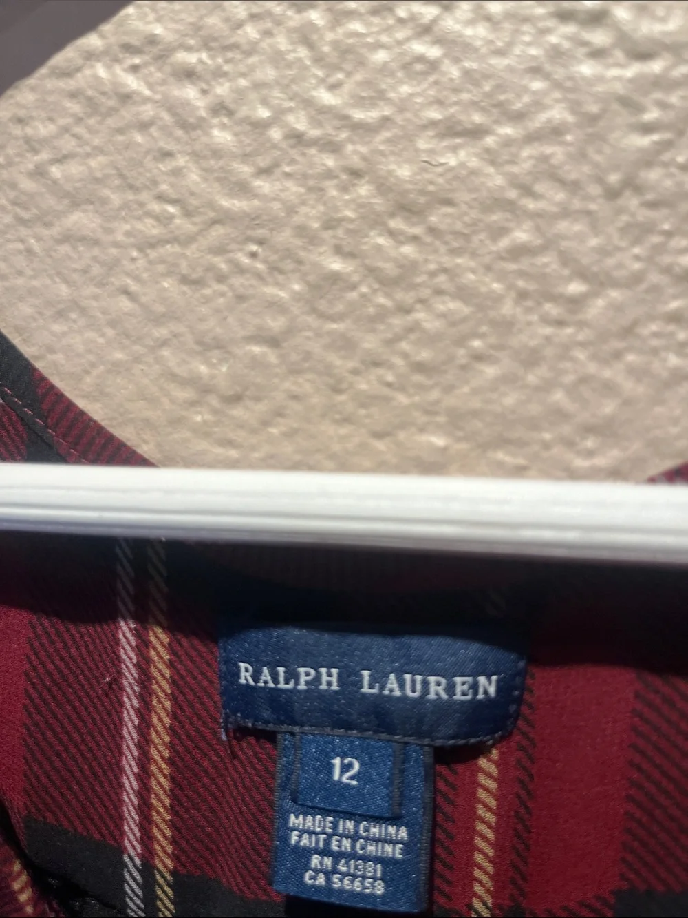 Ralph Lauren Girl’s Lined Plaid Dress Size 12